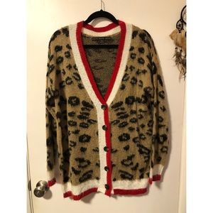 Leopard print cardigan